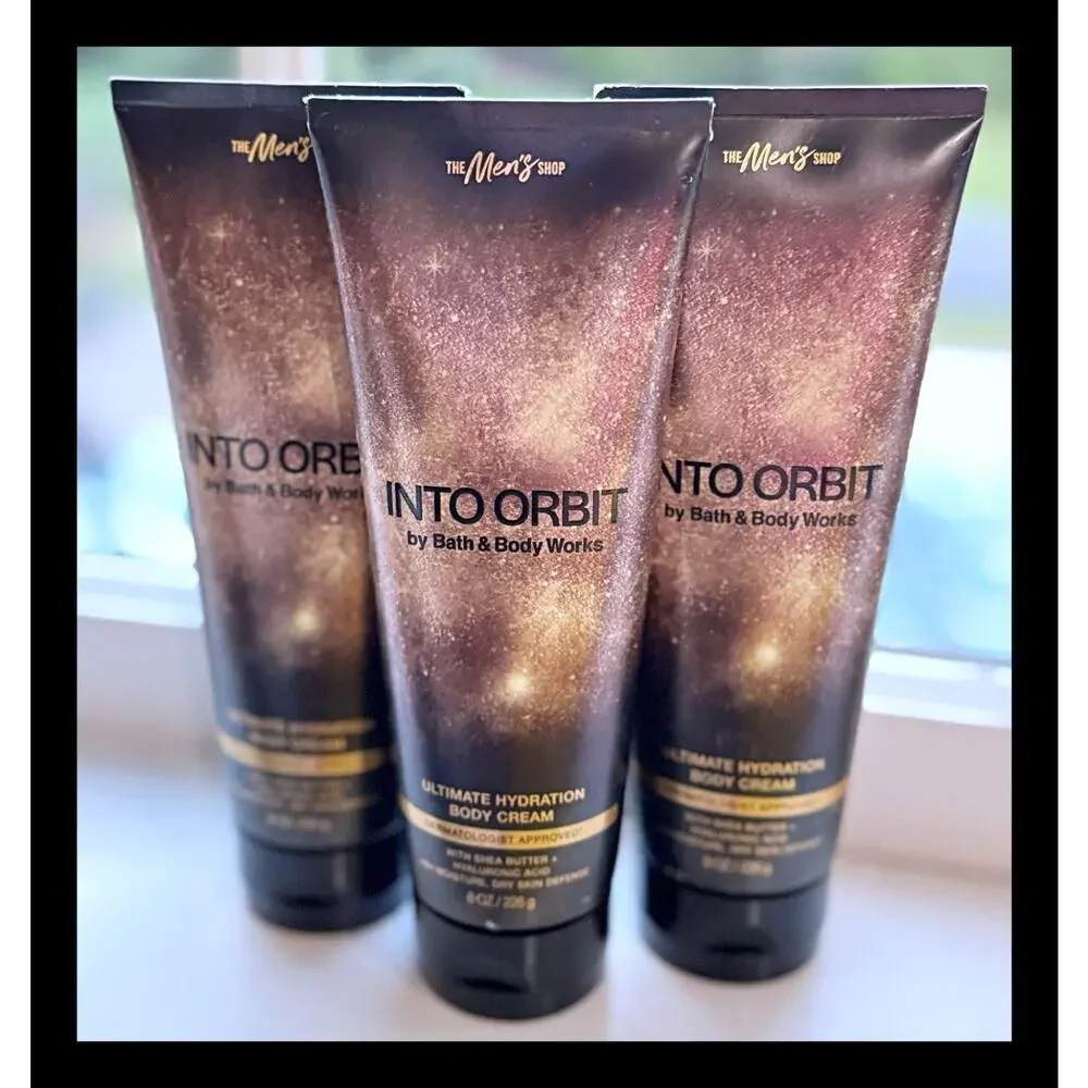Bath & Body Works Into Orbit Men's Shop Ultimate Hydration Body Cream x3